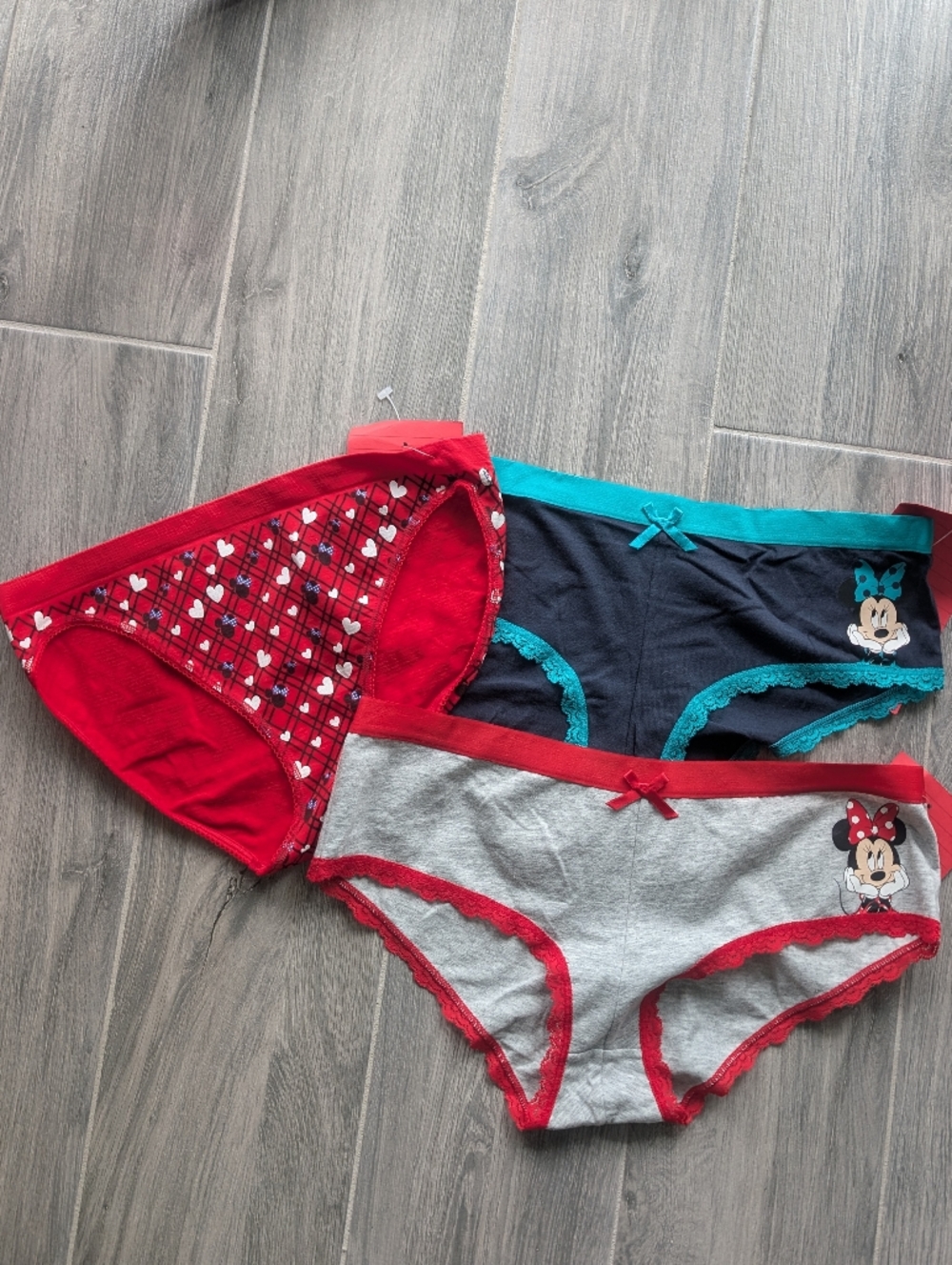 NWT Set of x3 Disney Minnie Mouse Bikini Underwear SIZE MEDIUM